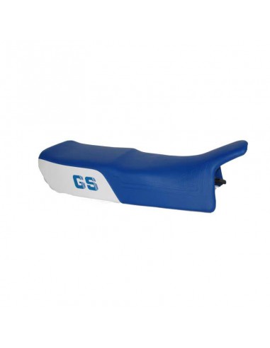 Selle basse pour GS Paralever blanche/bleue, avec LOGO