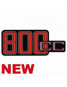 Autocollant pour cache batterie 800CC rouge et noir fond...