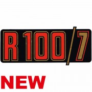 Autocollant pour cache batterie R100/7 rouge et noir fond or