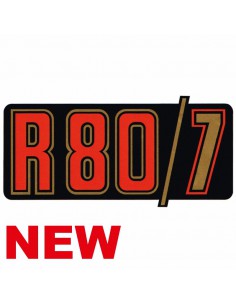 Autocollant pour cache batterie R80/7 rouge et noir fond or