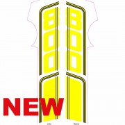 Autocollant 800 jaune pour réservoir R80 GS  9/90