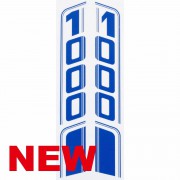Autocollant 1000 bleu pour réservoir R100 GS  9/90