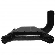 Silencieux intermédiaire chromé NOIR pour BMW R80G/S, R80G/S PD et R65GS