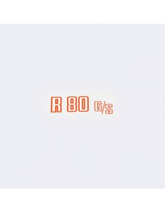Autocollant "R 80G/S" rouge pour cache batterie droite et...